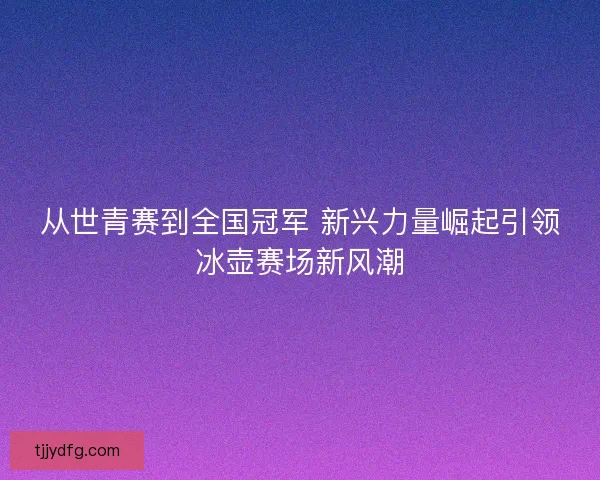 从世青赛到全国冠军 新兴力量崛起引领冰壶赛场新风潮